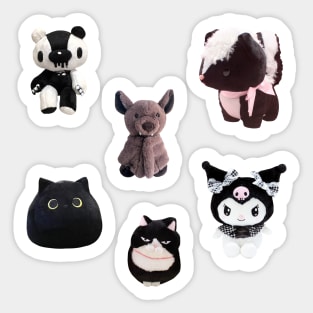 Goth Kawaii Plushies Sticker Pack Sticker